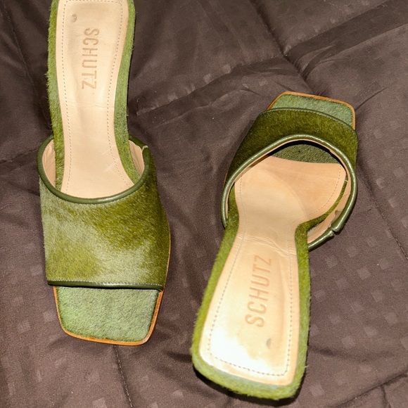 SCHUTZ Green Mules - Picture 3 of 6